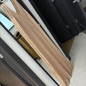 Neutral Crochet Maxi Dress - Beige